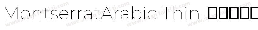 MontserratArabic Thin字体转换